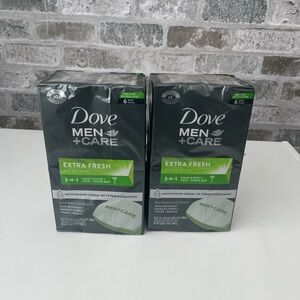 2 Packs of 6 Dove Men +Care Extra Fresh Invigorating Formula Body Face Bar
